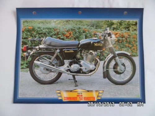 Carte fiche moto norton - carte,