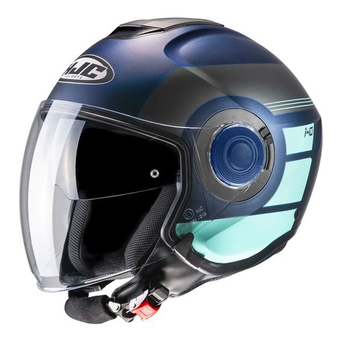 Casque moto jet i40 - slxl, bleu