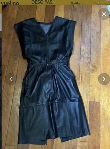 Vera pelle robe cuir noir - cuir,