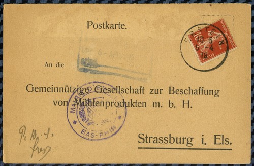 Carte avec afft semeuse - avec,