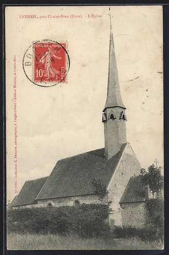 Cpa letheil église - cpa, l´Église