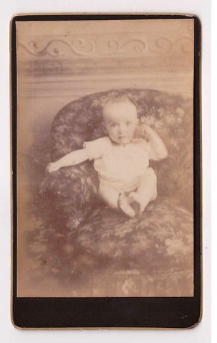 Cdv photo portrait bébé - portrait, dans