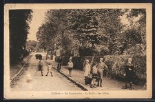 Old postcard Lillers, Ses Promenades, Le Brule, Les Allées 