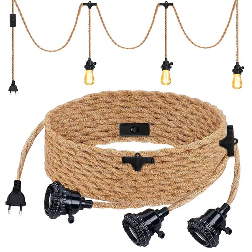 Lustre corde chanvre 6 - lustre, de