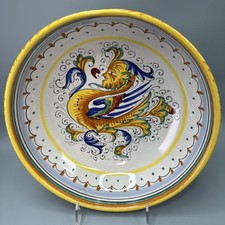 Deruta Italy Italian Pottery Raffaellesco Griffin Dragon Large 10” Serving Bowl 
