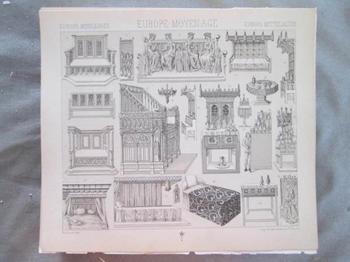 Vintage print meubles - vintage, print,meubles