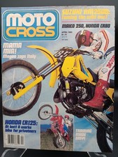 MOTOCROSS MAGAZINE APR 83 CR80R CR125R RM250D Maico 250 Spider Magoo In Italy
