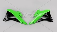 Ouie cache radiateur UFO vert motocross KAWASAKI KX 85 2014 - 2021
