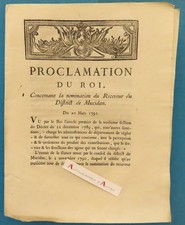 ● 1791 Proclamation of the King appointment of the receiver MUCIDAN - DORDOGNE MUSSIDAN