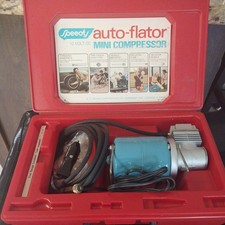 Vintage Auto-flator 12V Mini Air Compressor with Case Made In USA Untested