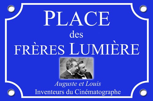 Plaque rue freres lumiere - plaque,