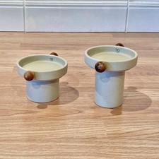 DUO DE BOUGEOIRS CÉRAMIQUE ET