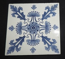 Ancient Earthenware Tile (GIEN) 15.2 cm (Art Nouveau period)