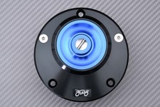 Bouchon Trappe Essence 1/4 Tour Couleur Bleu + Clé YAMAHA FZX 750 1986-1998