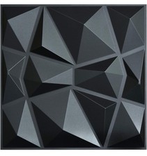 Design mural 3D texturé pour panneaux 3D Art3d, diamant noir, paquet de...