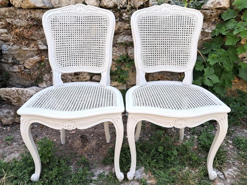 Chaises anciennes cannées - chaises,