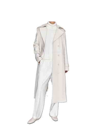 Manteau long cuir - manteau,