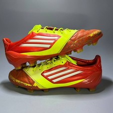 Adidas F50 Adizero Yellow Orange Football Soccer Cleats Leather US 10 UK 9.5