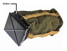 WWII German MG34 MG42 cartouchière Gurtsack mit Knopf fur MG AA mounted, HQ copy