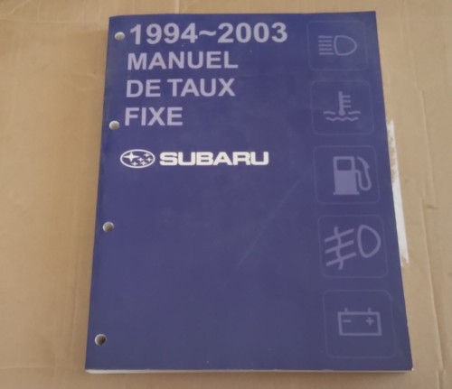 Manuel taux fixe - taux, subaru