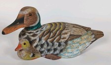 🍀Canard et caneton en bois