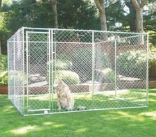 PARC A CHIOTS 3x3x1.8M OU 1.5x4.6x1.8M, ENCLOS POUR CHIENS, CHENIL D'EXTERIEU...