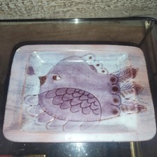 vide poche en céramique vintage Cloutier accidenté oiseau