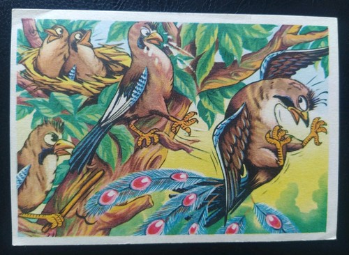 Ancienne image chromo fables - chromo,