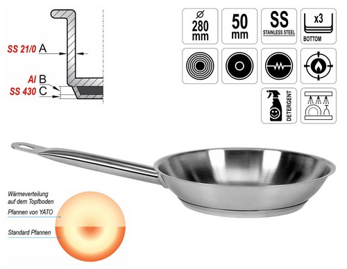Poêle acier inoxydable ø - en,