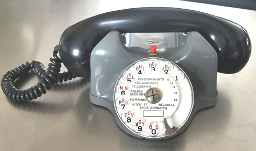 Téléphone ancien cadran - téléphone,