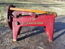 ANTIQUE RIEGERWERK ALEXANDERWERK 5526 PAINTED CAST-IRON TOBACCO CUTTER GERMANY