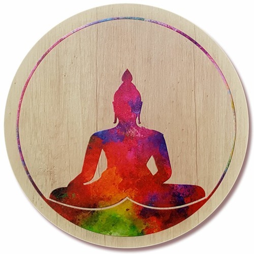 Bouddha bois déco grand - bois, stand