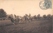 Old postcard horse riding / paris / les courses