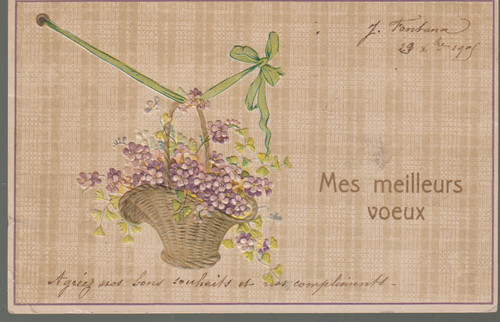 Carte postale relief - carte, gaufree