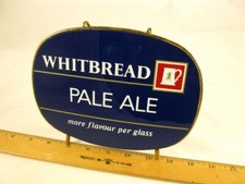 WHITBREAD PALE ALE COLORFUL VINTAGE ADVERTISING SIGN WITH METAL FRAME BREW COLLE