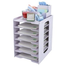 Bac à courrier avec plateaux de classement bac à documents à 7 niveaux avec p...