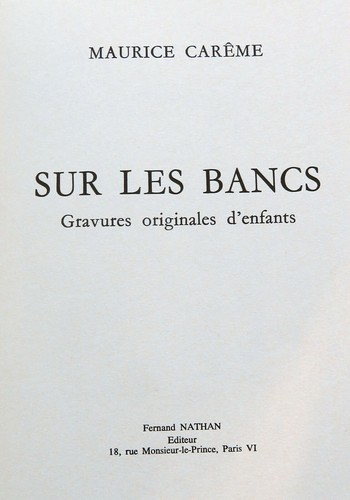 Ecole sur les bancs gravures - ecole/sur,