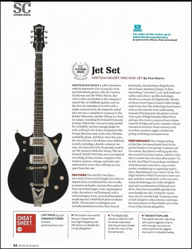 Gretsch g6128t 1962 duo jet - gretsch, w/