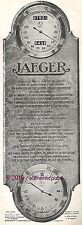 ADVERTISEMENT JAEGER COUNTER WATCHMAKER MARINE DE L'ETAT AUTO DE 1926 FRENCH AD PUB