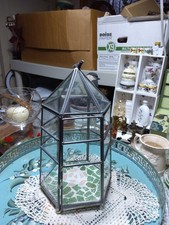 10.5" Vtg Metal And Glass