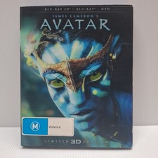 Avatar 3D Blu-ray + DVD Region 4 (2009 Movie) James Cameron  Free Postage