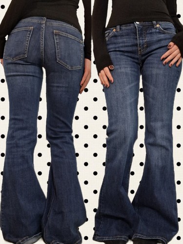 Jean bootcut marine vintage - jean,