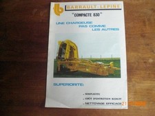 OLD ADVERTISING LEAFLET LOADER BARRAULT LEPINE COMPACT 830