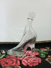 Rare Vintage KEFLA Glass Carafe - Heel Pumps Shaped Liqueur Bottle