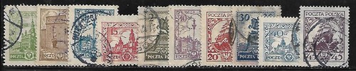 Pologne 1925 yvert - yvert, 310/16