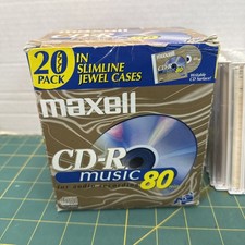 Maxell CD-R80MU CD-R Music 20 Pack w/Jewel Cases 80 Min Recordable Mix Lot