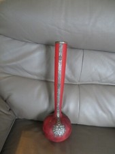 old large berluze vase in glass leg and pewter Daum style 42.5 cm H