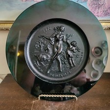  Daum France Pate De Verre Crystal R Corbin Four Seasons Spring Plate 10.5"