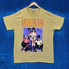 Nirvana Nevermind Tour Full Group Poster Grunge Band Tee L