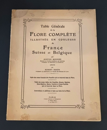 Table générale flore - table, de